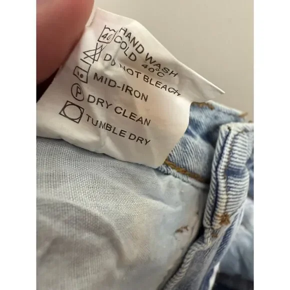 DISSH Hadid Denim Raw Edge Mini Skirt Sz. 6 (US 2) - Picture 6 of 6